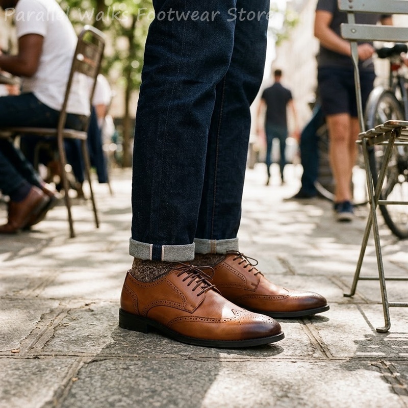 Sapatos Derby Brogue Masculino - Men Shoes Formal avaliação e preço