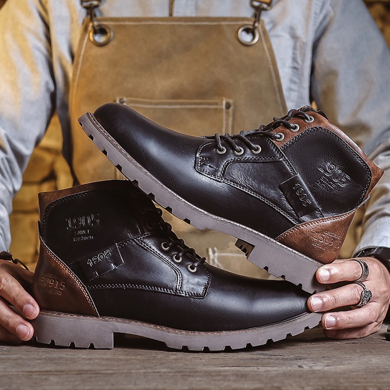 Botas de cano alto em couro vi - Men'S Shoes For Work avaliação e preço