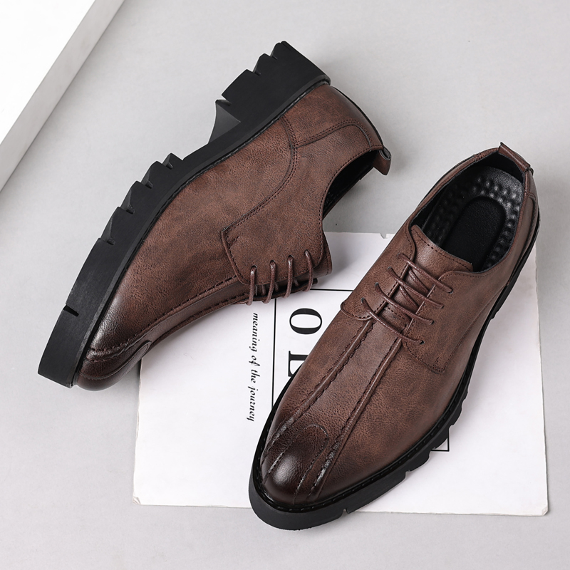 Sapatos masculinos de couro co - Men Shoes Formal avaliação e preço