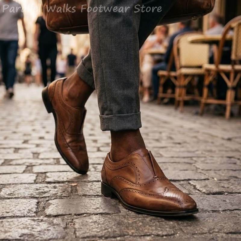 Sapatos masculinos de couro ma - Men Shoes Formal avaliação e preço