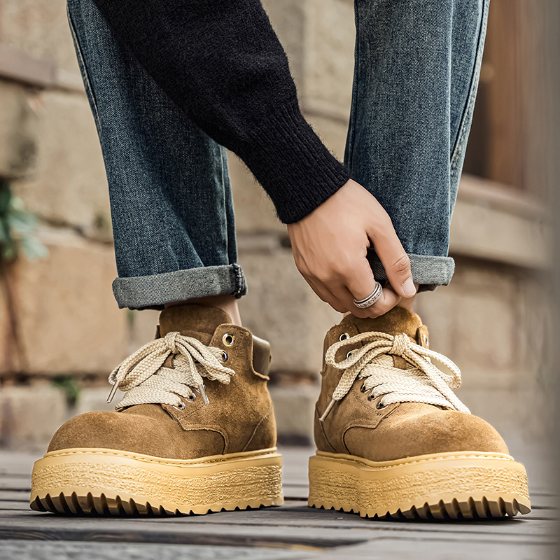 Botas masculinas de camurça de - Men'S Shoes For Work avaliação e preço
