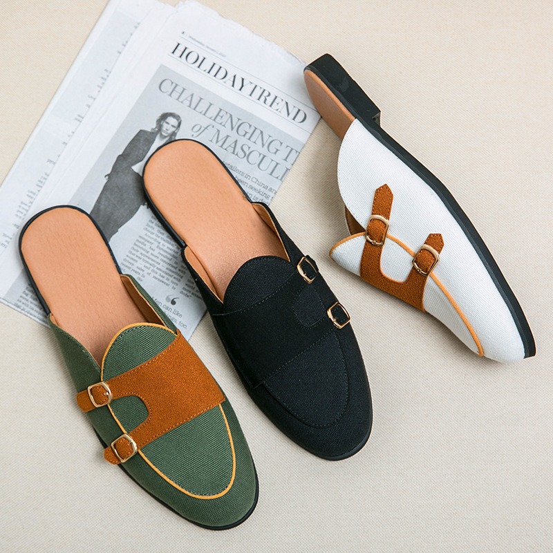 Mules de lona metade sapatos p - Men Shoes Formal avaliação e preço